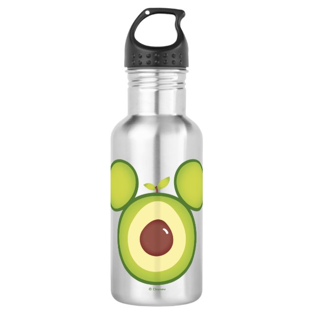 Mickey Mouse Avocado Icon Stainless Steel Water Bottle (Front)