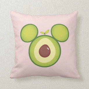 Mickey Mouse Avocado Icon Throw Pillow