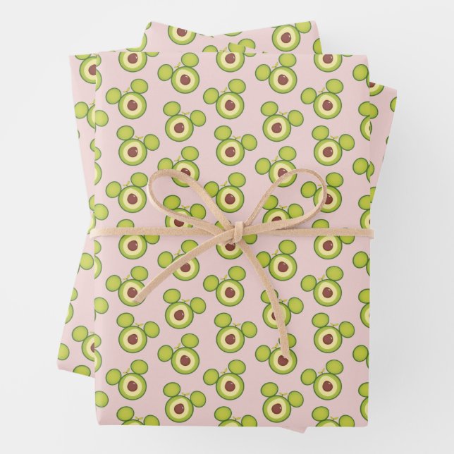 Mickey Mouse Avocado Icon Wrapping Paper Sheets (In situ)
