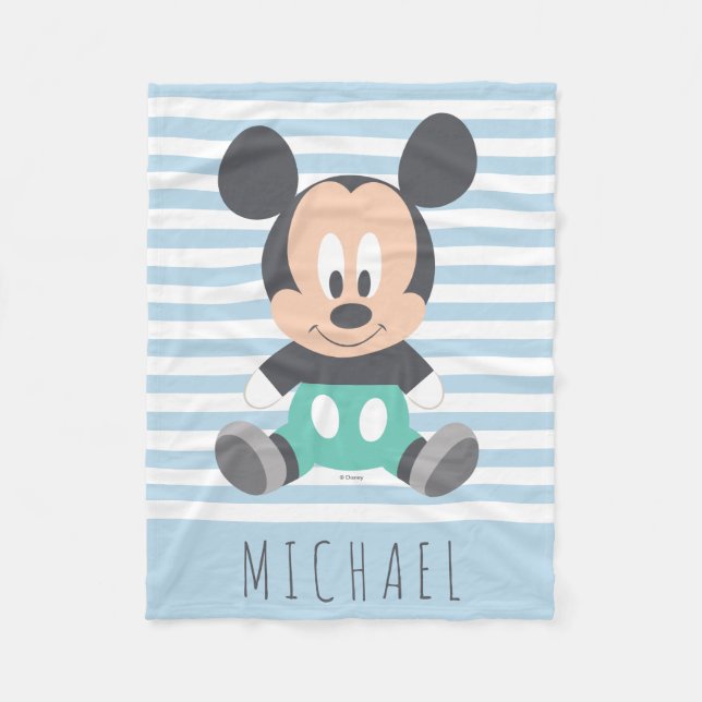Mickey Mouse | Baby Mickey - Add Your Name Fleece Blanket (Front)