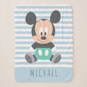 Mickey Mouse | Baby Mickey - Add Your Name Sherpa Blanket