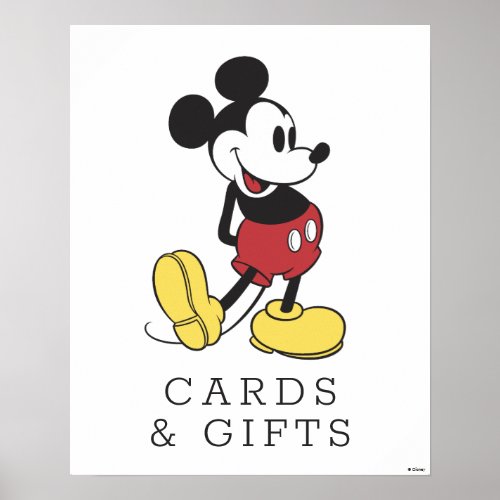 Mickey Mouse Baby Shower Cards  Gifts Sign