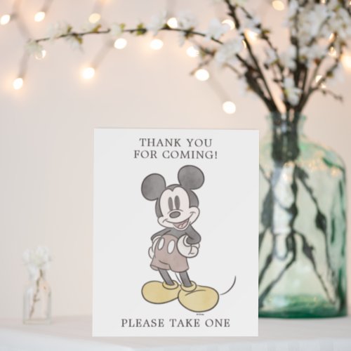 Mickey Mouse Baby Shower Favor Table Sign