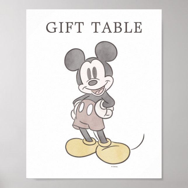 Mickey Mouse Baby Shower Gift Table Sign (Front)