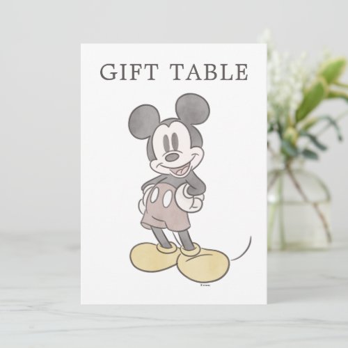 Mickey Mouse Baby Shower Gift Table Sign Invitation