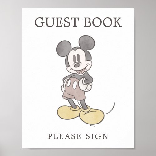 Mickey Mouse Baby Shower Guest Book