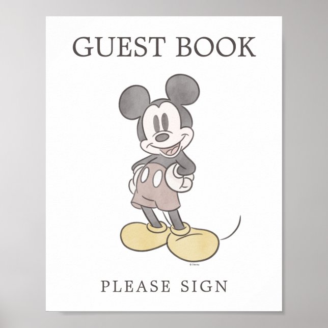 Mickey Mouse Baby Shower Guest Book (Front)