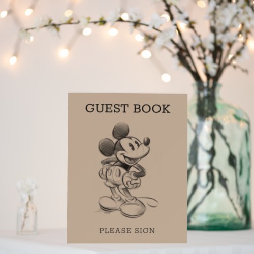 Mickey Mouse Baby Shower Guest Book Foam Board