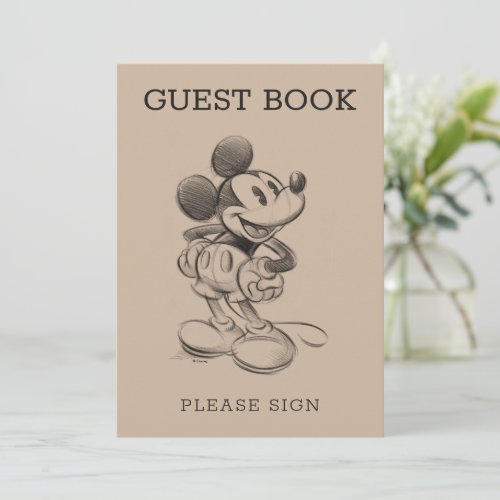 Mickey Mouse Baby Shower Guest Book Invitation