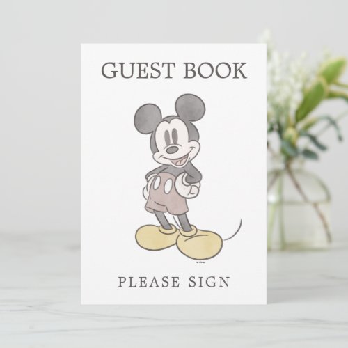 Mickey Mouse Baby Shower Guest Book Invitation