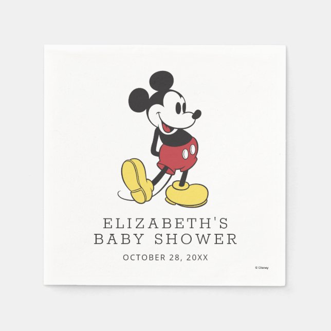 Mickey Mouse Baby Shower Napkins (Front)