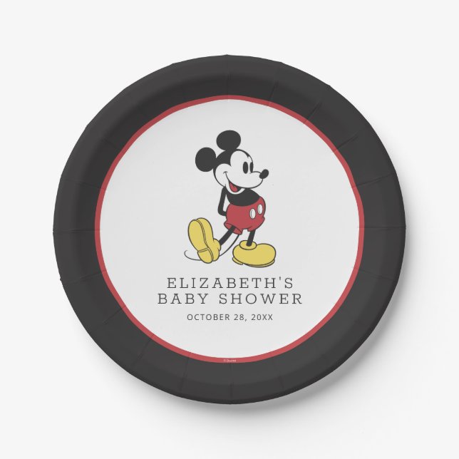 Mickey Mouse Baby Shower  Paper Plates (Front)