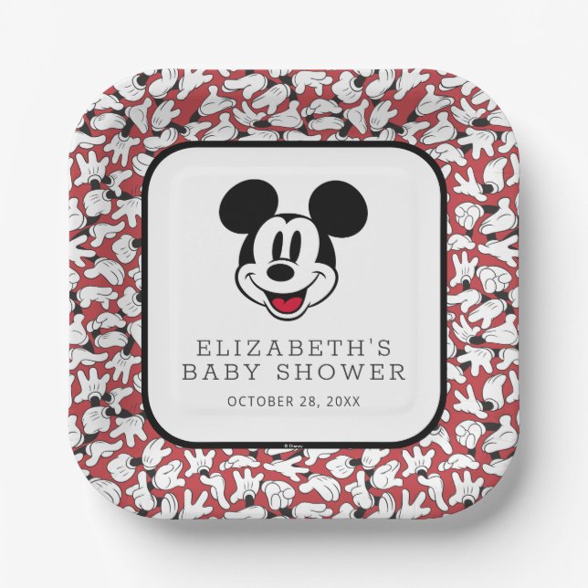Mickey Mouse Baby Shower  Paper Plates (Front)