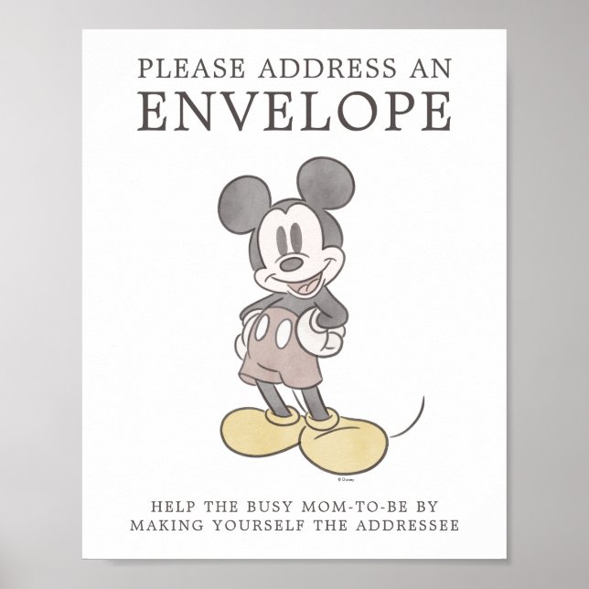 Mickey Mouse Baby Shower Poster (Front)