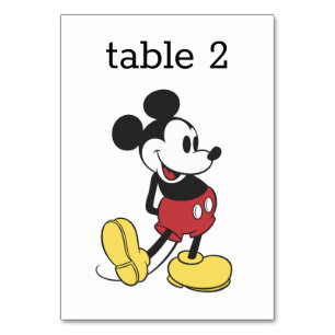Mickey Mouse Baby Shower Table Number