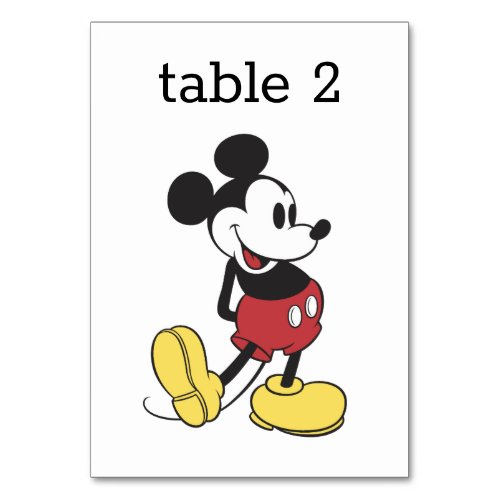 Mickey Mouse Baby Shower Table Number