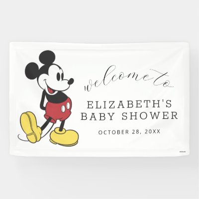 Mickey Mouse Baby Shower Welcome Banner