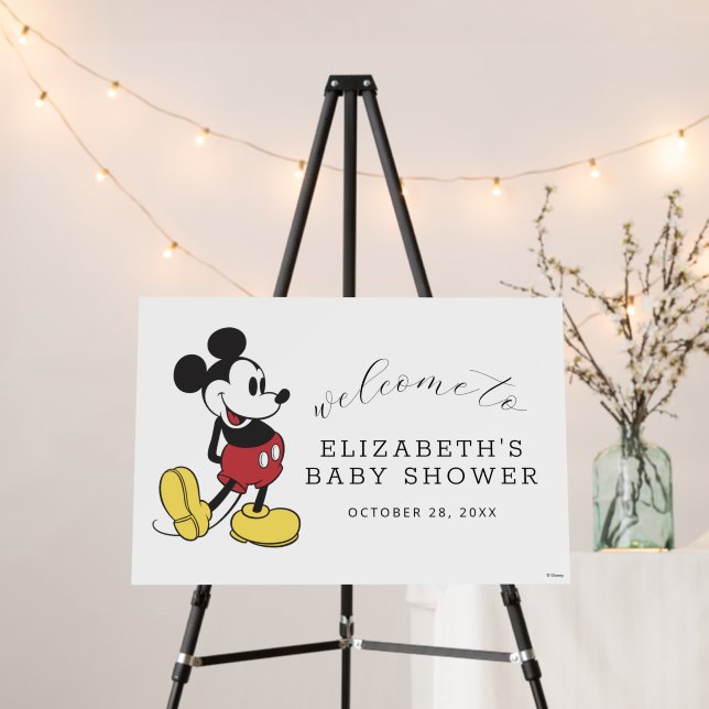 Mickey Mouse Baby Shower Welcome Sign (In Situ (Stand))