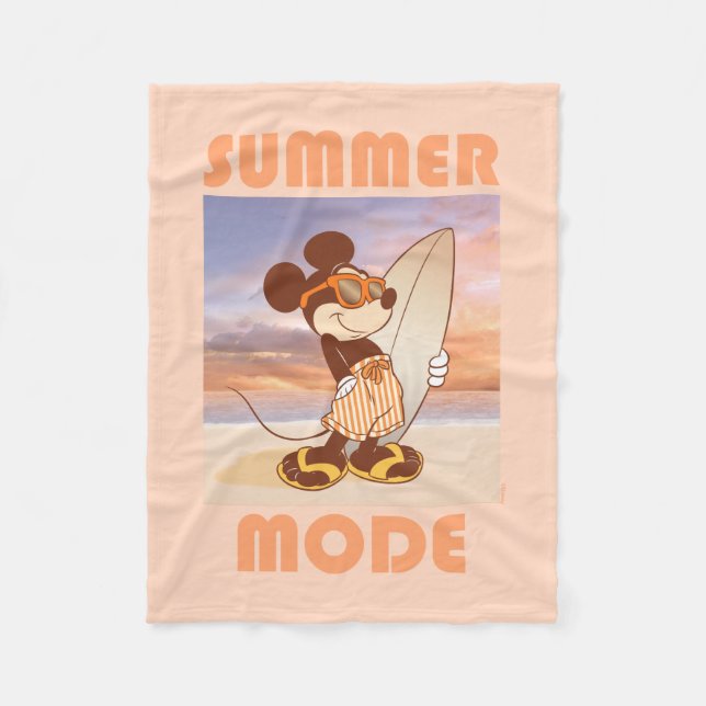 Mickey Mouse | Beach Summer Mode Fleece Blanket (Front)