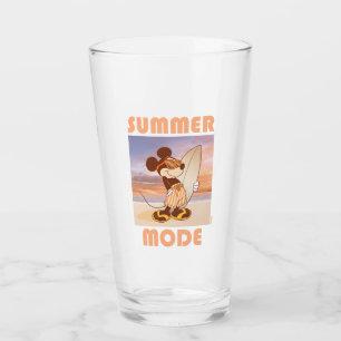 Mickey Mouse Beach Summer Mode Glass