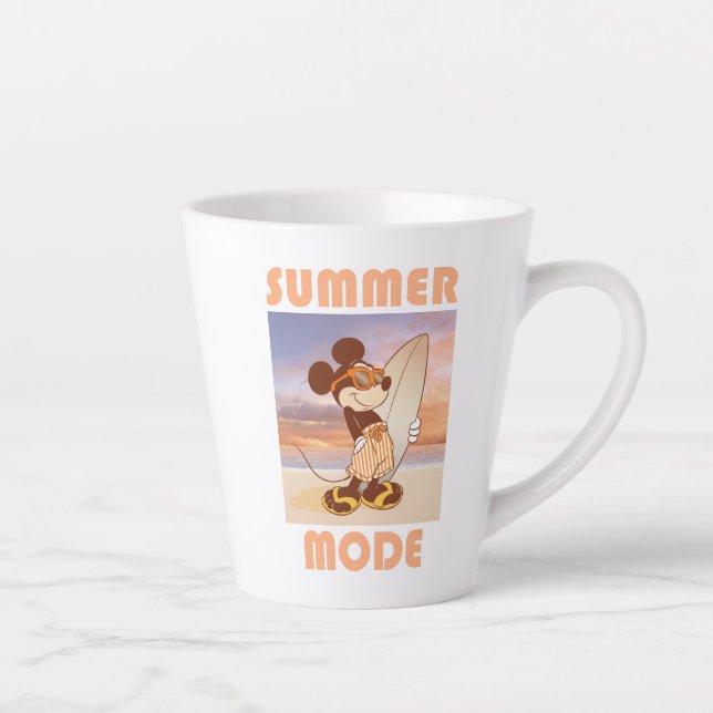 Mickey Mouse | Beach Summer Mode Latte Mug (Right)