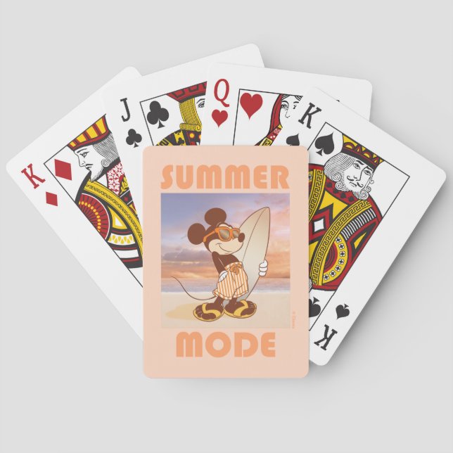 Mickey Mouse | Beach Summer Mode Poker Cards (Back)