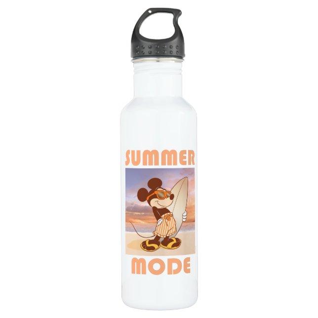 Mickey Mouse | Beach Summer Mode Stainless Steel Water Bottle (Front)