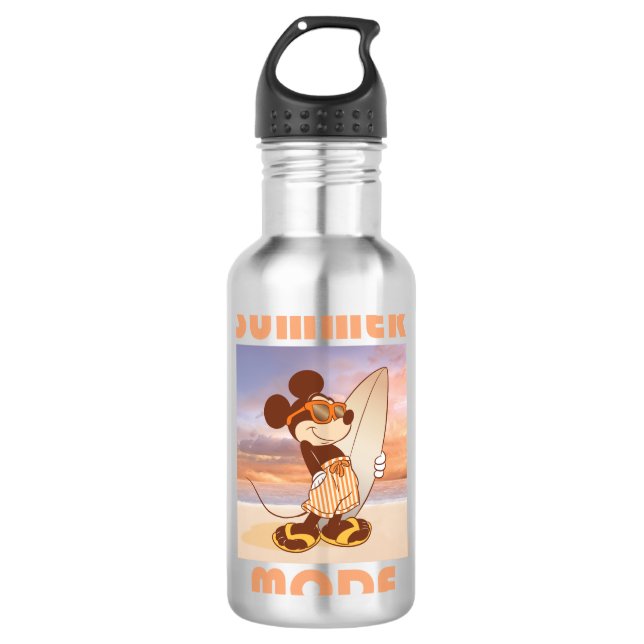 Mickey Mouse | Beach Summer Mode Stainless Steel Water Bottle (Front)