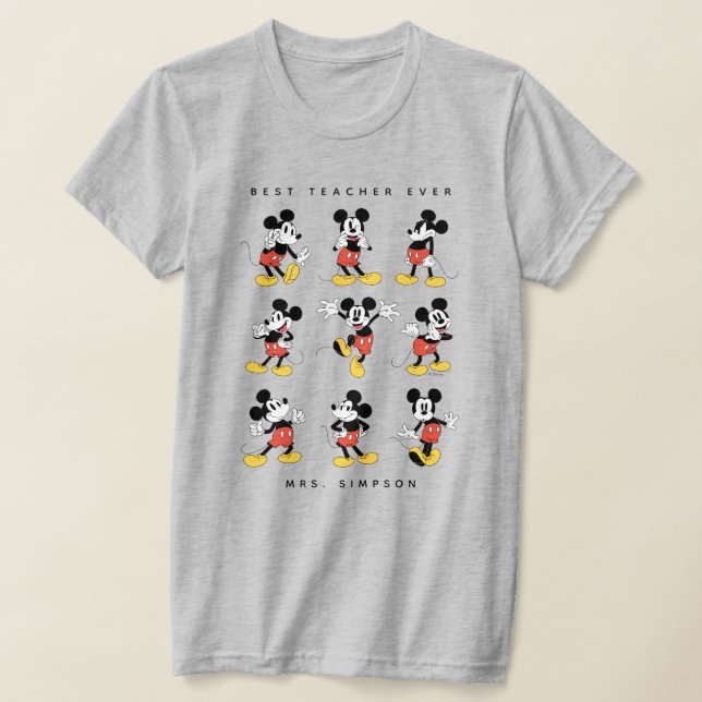 Mickey Mouse | Best Teacher Ever T-Shirt (Laydown)