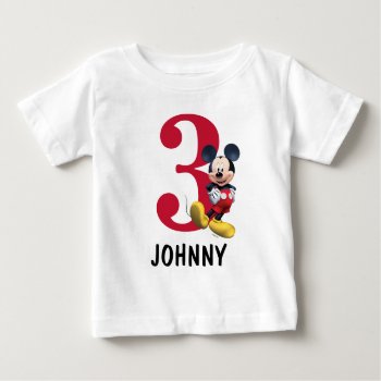 Mickey Mouse | Birthday Baby T-shirt by MickeyAndFriends at Zazzle