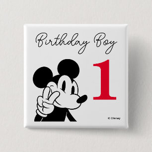 Mickey Mouse Birthday Boy Button