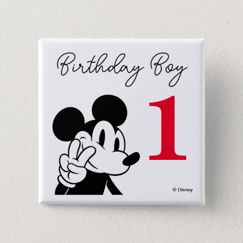 Mickey Mouse Birthday Boy Button