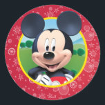 Mickey Mouse Birthday Classic Round Sticker<br><div class="desc">Mickey Mouse Birthday</div>