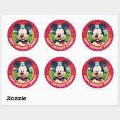 Mickey Mouse Birthday Classic Round Sticker (Sheet)