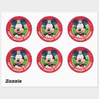 Vintage Mickey Classic Round Sticker, Zazzle