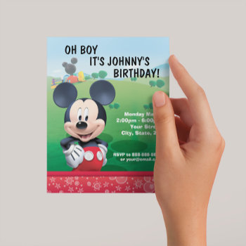 Mickey Mouse Birthday Invitation by MickeyAndFriends at Zazzle
