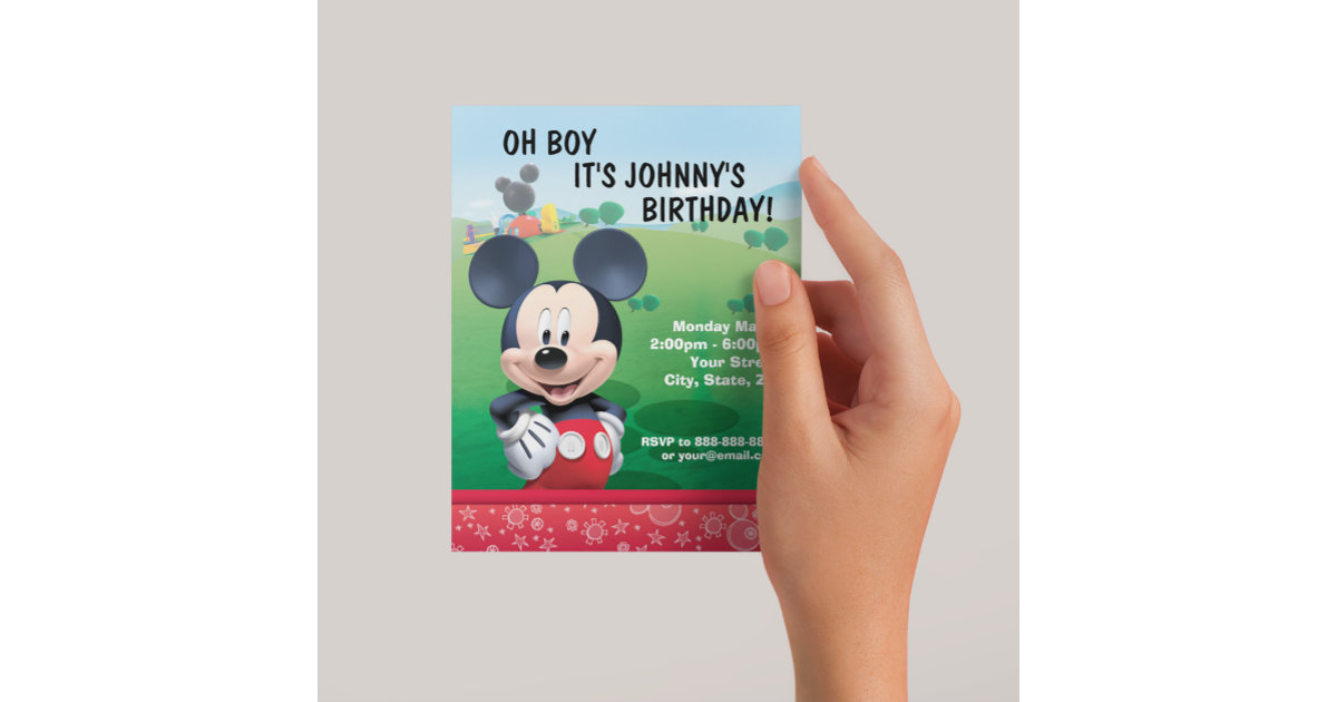Simple Modern Mickey Mouse Birthday Banner