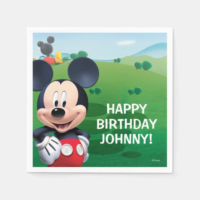 Mickey Mouse Birthday Paper Napkins (Front)