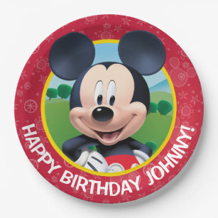 VTG Mickey Mouse Happy Birthday Paper Plates Party Supplies 9 Deep Dish  Disney