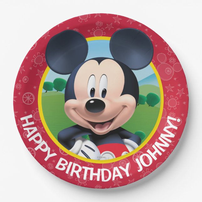 Mickey Mouse Birthday Paper Plates (Front)