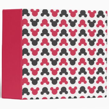 Mickey Mouse | Black And Red Pattern Binder by MickeyAndFriends at Zazzle