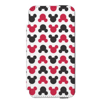 Mickey Mouse | Black And Red Pattern Iphone Se/5/5s Wallet Case by MickeyAndFriends at Zazzle