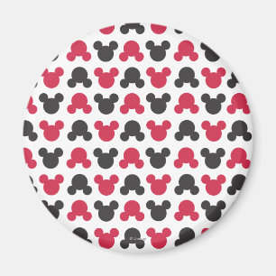 Mickey Mouse Black and Red Pattern Magnet