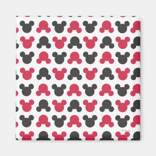 Mickey Mouse Black and Red Pattern Magnet