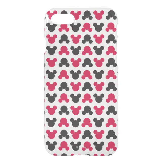 Mickey Mouse | Black and Red Pattern Uncommon iPhone Case (Back)