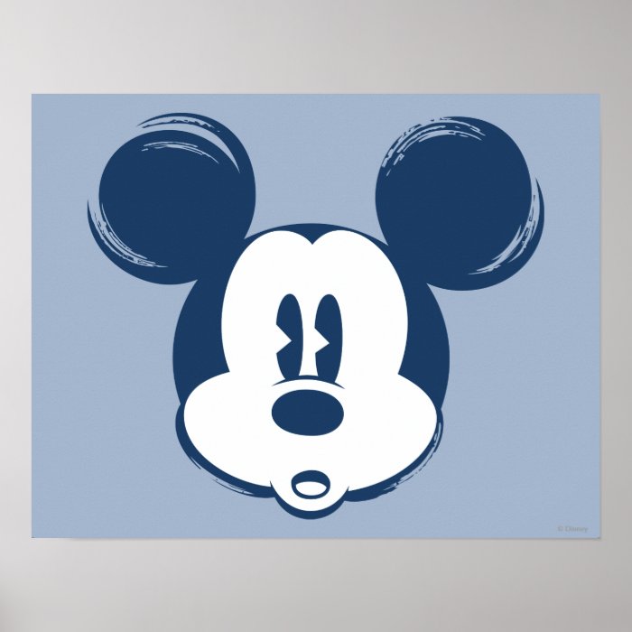 Mickey Mouse Blue Poster