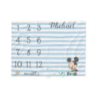 Mickey Mouse | Blue Striped Baby Monthly Milestone