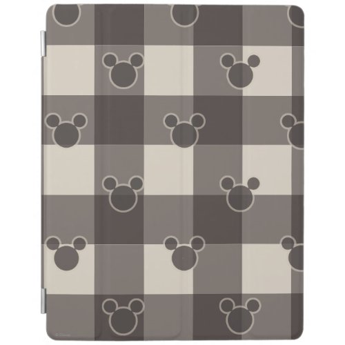 Mickey Mouse  Brown Plaid Pattern iPad Smart Cover