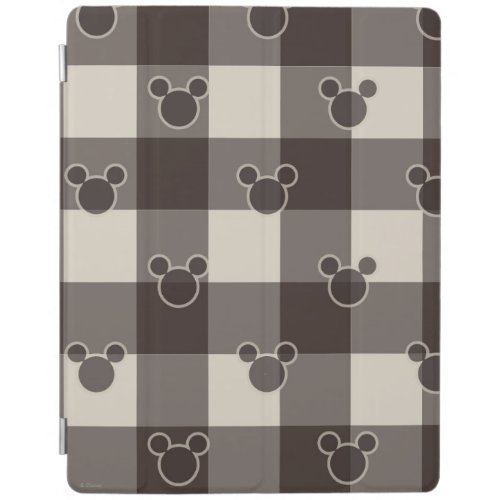 Mickey Mouse  Brown Plaid Pattern iPad Smart Cover