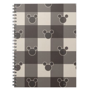 Mickey Mouse | Brown Plaid Pattern Notebook by MickeyAndFriends at Zazzle